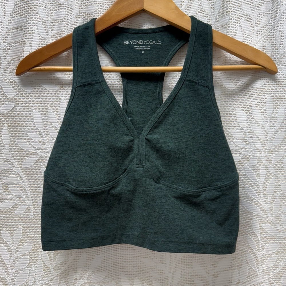 Beyond Yoga Deep Teal Sports Bra